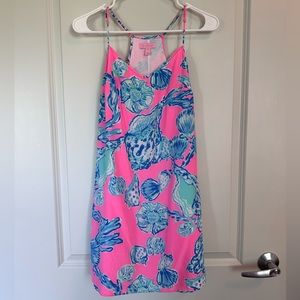 Lilly Pulitzer Barefoot Princess Seashells Silk Slip Dress XS